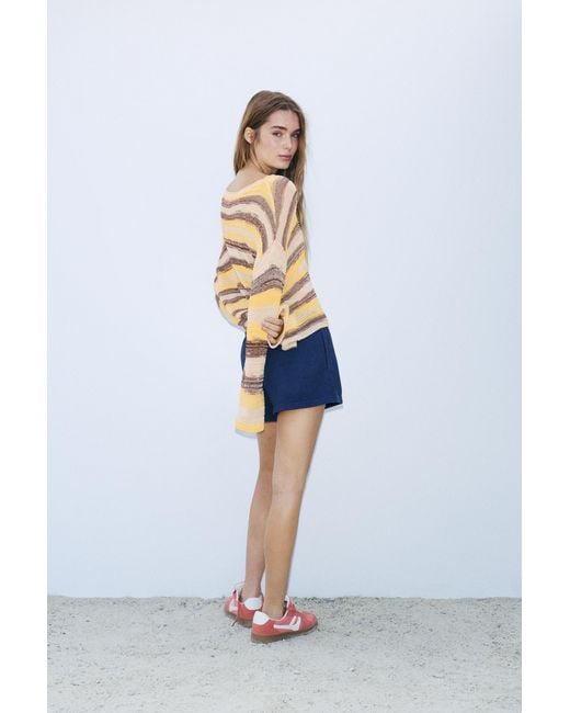 Pull&Bear Black Space Dye Cutwork Jumper