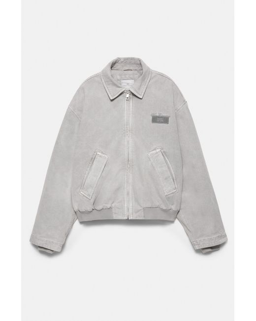 Veste À Patch Brodé Pull&Bear en coloris Gray