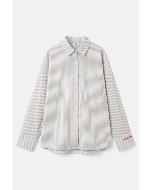 Chemise Rayée Brodée Pull&Bear en coloris Multicolor