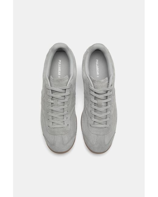 Pull&Bear Blue Casual Leather Trainers for men
