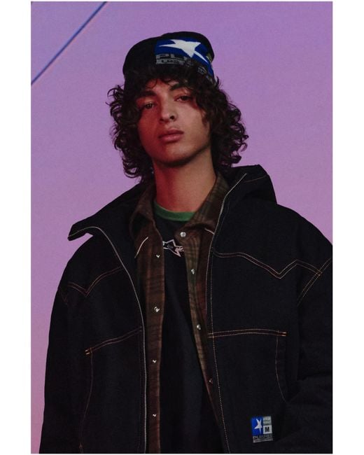 Pull&Bear Black Stwd By Pleasures Beanie for men