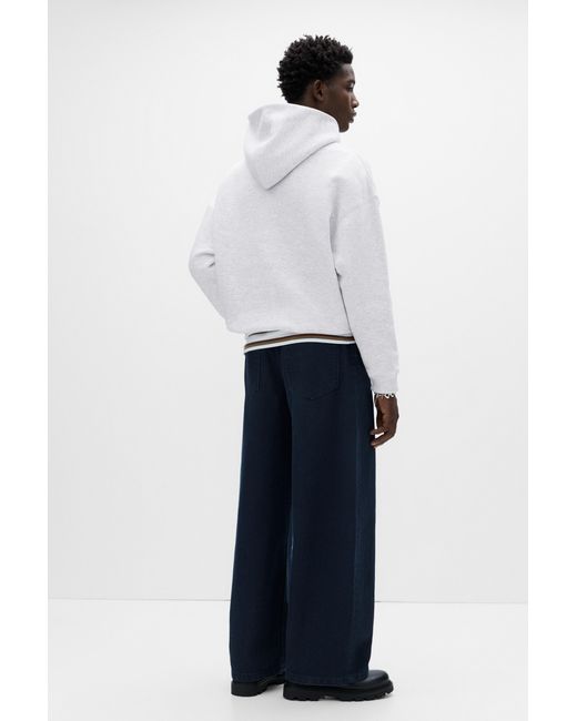 Pull&Bear Boxy-Kapuzenpullover in White für Herren