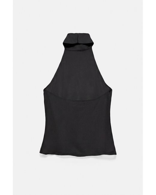 Pull&Bear Soepelvallende Haltertop in het Blue