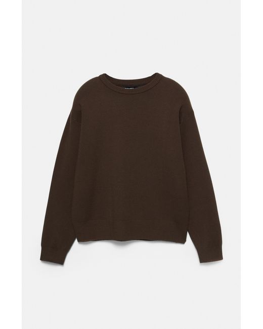 Pull&Bear Brown Soft Knit Jumper for men