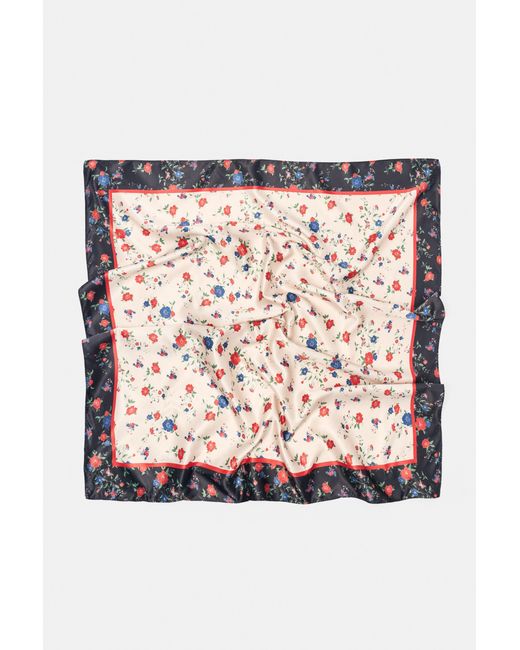 Pull&Bear White Floral Satin Scarf