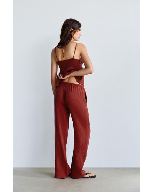 Pantalon Fluide En Bambula Pull&Bear en coloris Multicolor