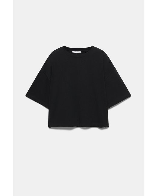 Pull&Bear Black Boxy Fit Short Sleeve T-Shirt