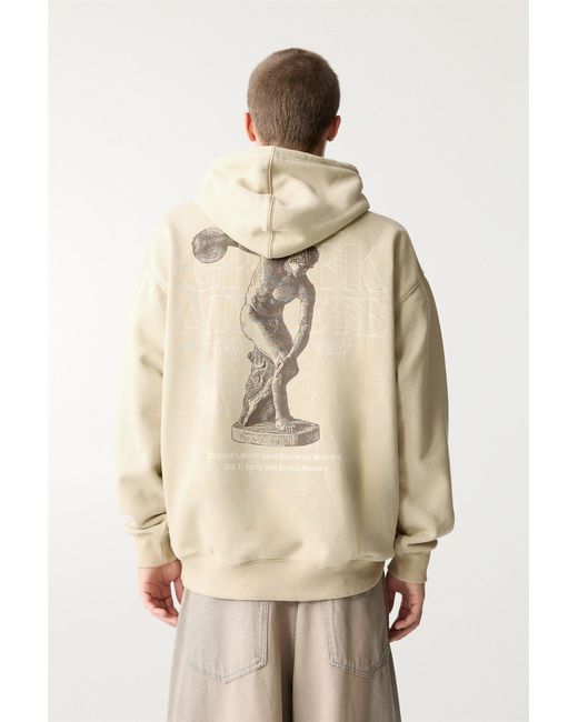 Pull&Bear Natural Discobolus Hoodie for men