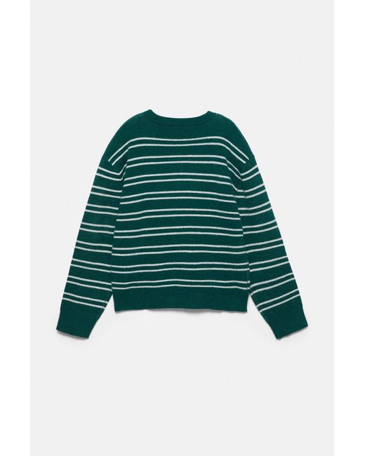 Pullover A Righe di Pull&Bear in Green