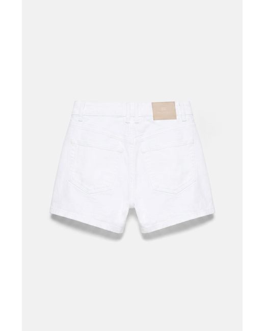 Bermuda Jeans A Vita Media di Pull&Bear in White