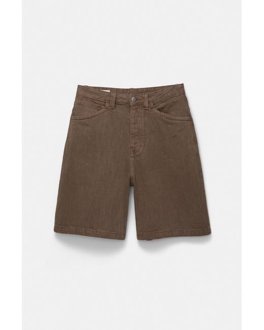 Pull&Bear Natural Baggy Bermuda Shorts for men