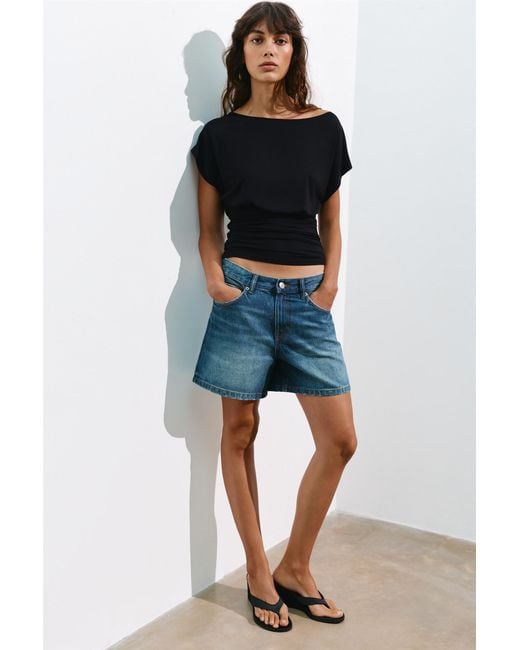 Pull&Bear Black Asymmetric Sash Top