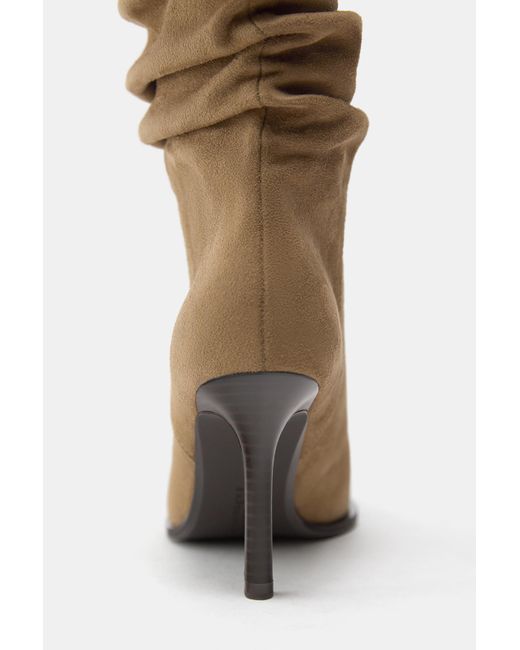 Pull&Bear Multicolor High-Heel Ruched Boots