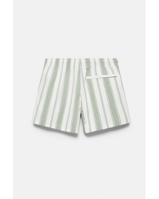 Pull&Bear Blue Striped Board Shorts for men