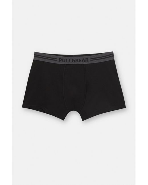 Pull&Bear Black Pack Of 3 Boxers for men