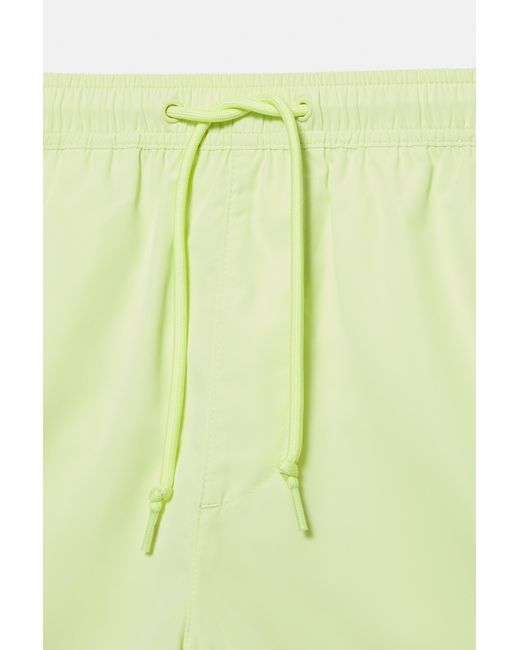Pull&Bear Green Basic Swimming Trunks for men