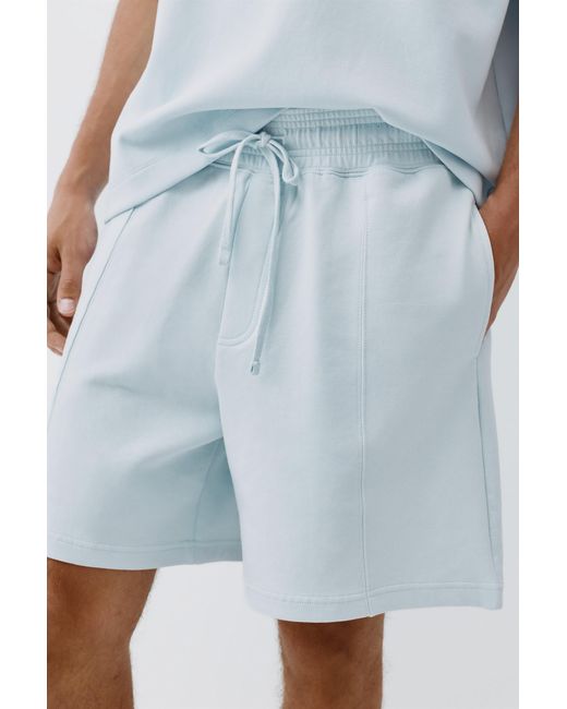 Pull&Bear White Interlock Jogger Bermuda Shorts for men