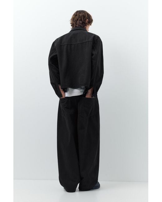 Pull&Bear Black Super Baggy Jeans for men