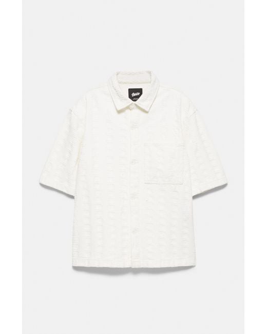 Pull&Bear Jacquard Overhemd in het White voor heren