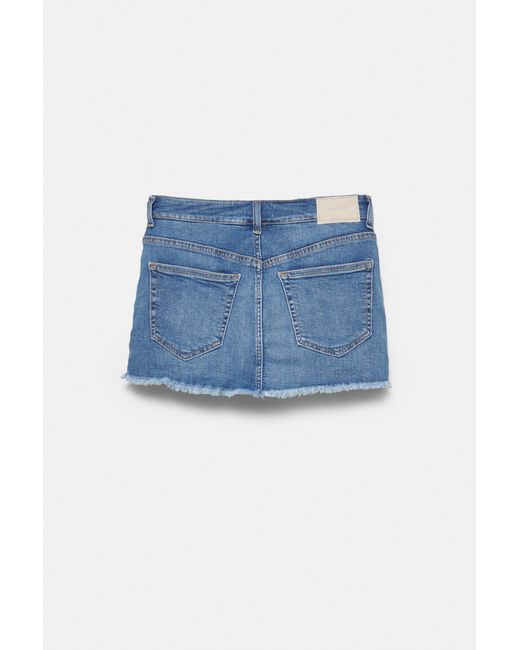Pull&Bear Blue Denim Skort