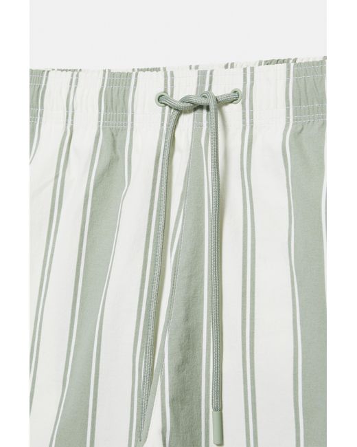 Pull&Bear Blue Striped Board Shorts for men