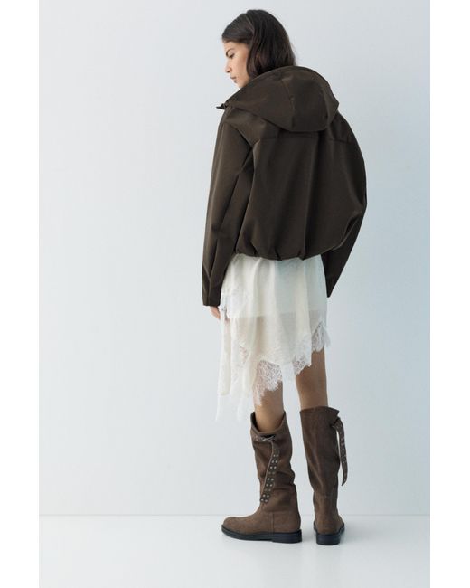Pull&Bear Multicolor Short Hooded Raincoat