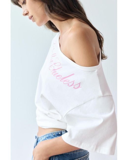Pull&Bear Blue Clueless Asymmetric T-Shirt
