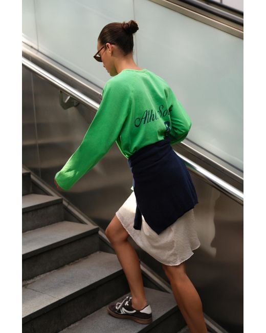 Pull&Bear Raglan T-Shirt in het Green