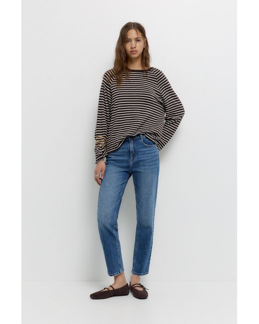 Pull&Bear Slim Jeans Comfort in het Blue