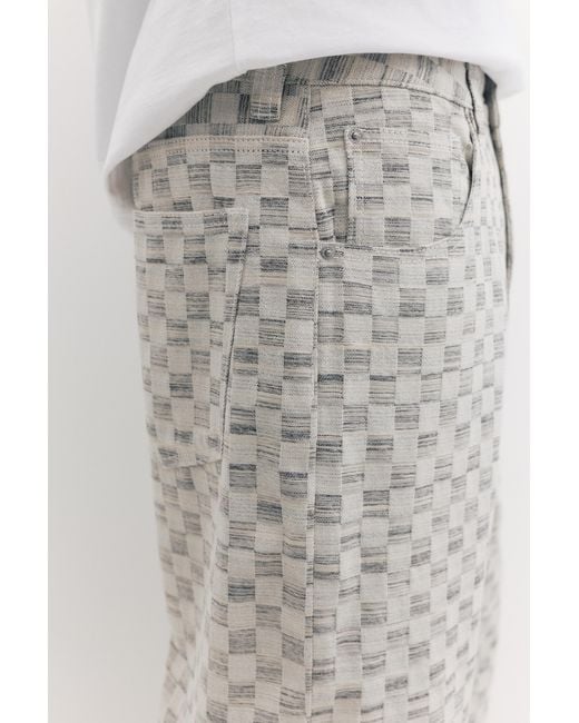 Pull&Bear Multicolor Checked Relaxed Fit Baggy Trousers for men