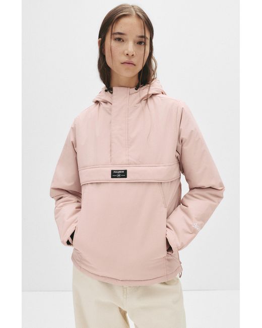 Pull&Bear Natural Basic Kangaroo Jacket