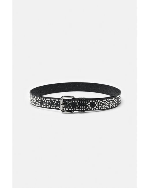 Pull&Bear Black Kunstledergürtel Mit Nieten