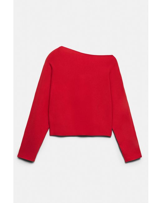 Pull&Bear Red Asymmetric Jumper