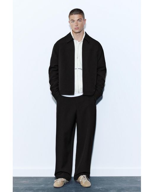 Pull&Bear Basic Jack Met Rits in het Black voor heren