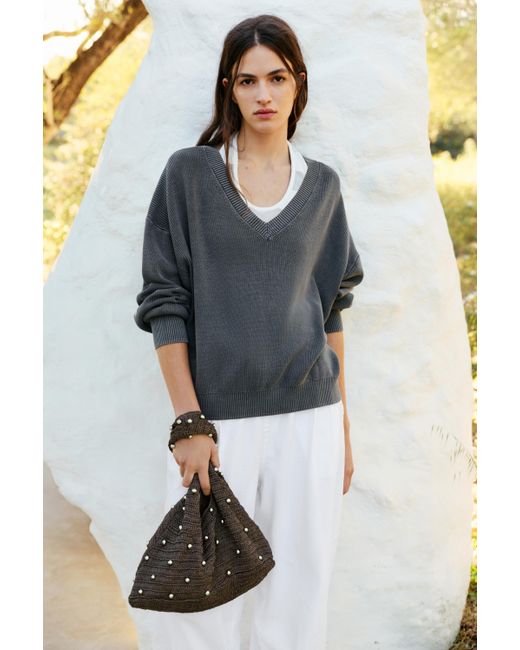 Pull&Bear Crochet Shopper Met Studs in het Blue