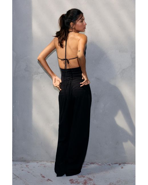 Pull&Bear Blue Gathered Halter Bodysuit