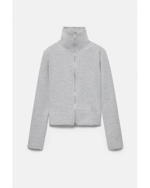 Pull&Bear Gray Zip-Up Jacket