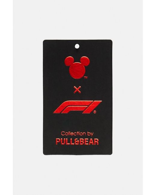Pull&Bear Red Disney X F1 Panelled Sweatshirt