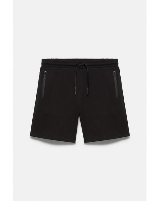 Pull&Bear Regular Fit Joggingbermuda in het Black voor heren