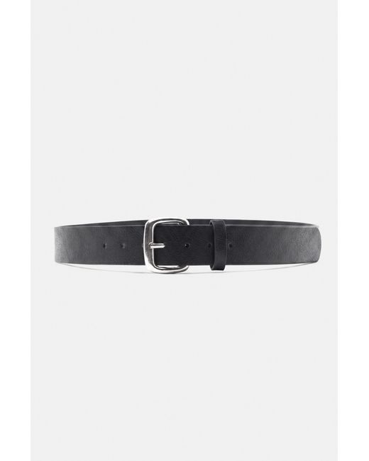 Pull&Bear Black Square Buckle Belt