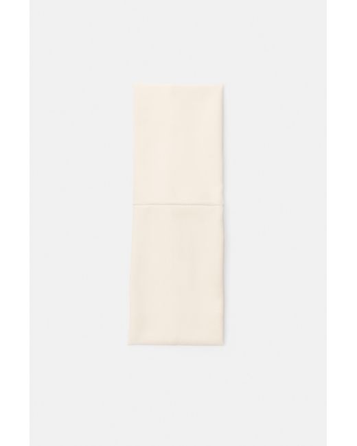 Pull&Bear White Elastic Headband With Buttons