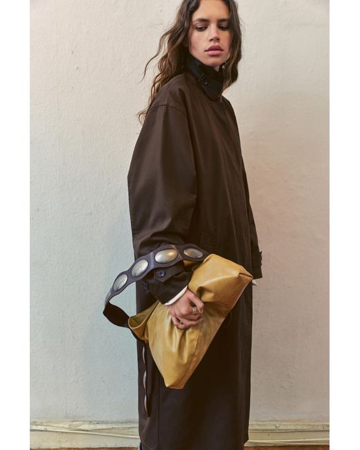 Pull&Bear Brown Contrast Stud Tote Bag