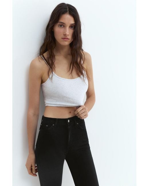 Pull&Bear Black Flared High-Waist Jeans