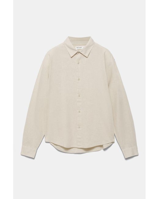 Pull&Bear Linnen Overhemd in het Blue voor heren
