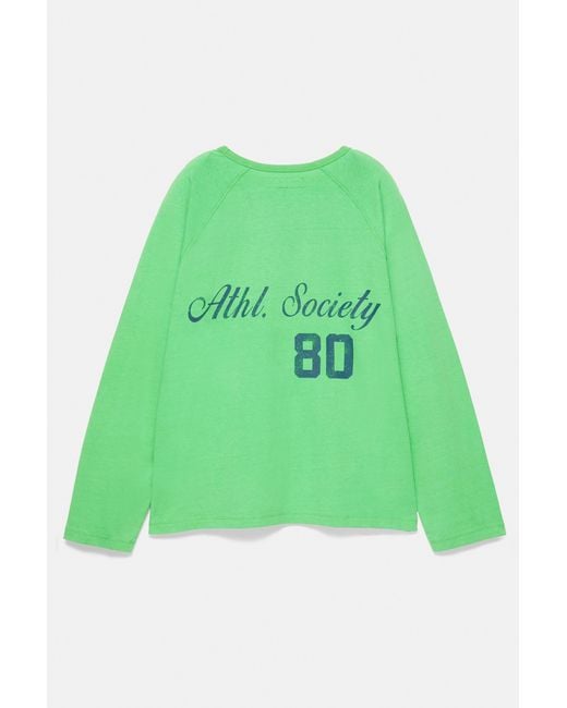 Pull&Bear Raglan T-Shirt in het Green