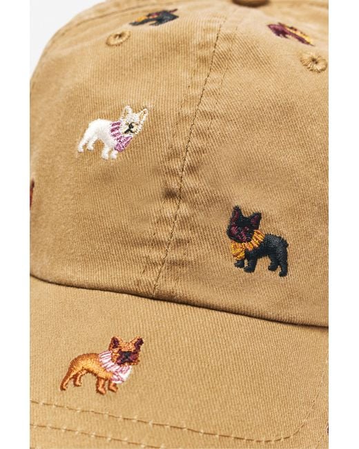 Casquette Brodée Chiots Pull&Bear en coloris Natural