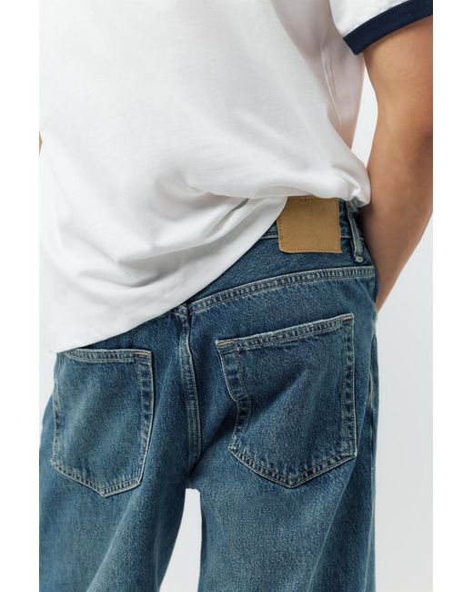 Pull&Bear Blue Straight Jeans for men