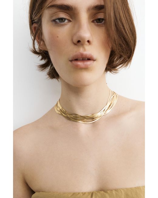 Pull&Bear Metallic Multi-Strand Necklace
