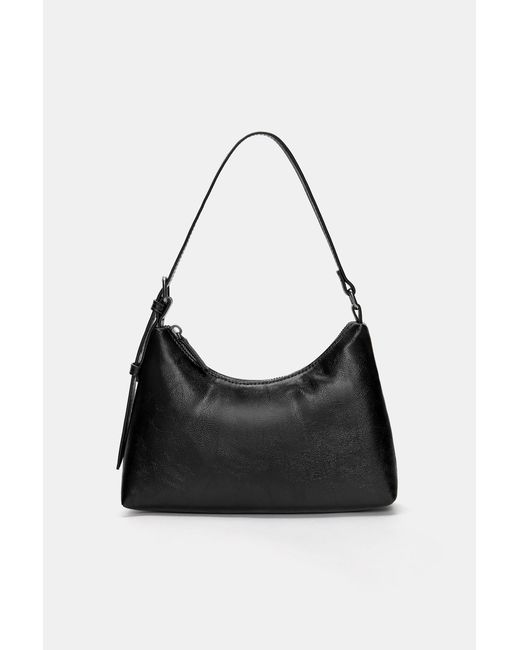 Pull&Bear Black Buckle Shoulder Bag