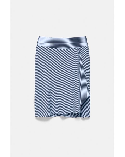 Jupe Rayée Pull&Bear en coloris Blue